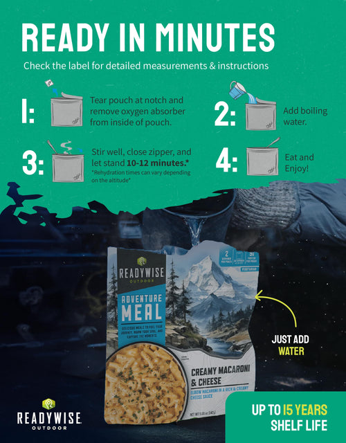 2 Day Camping Meal 12 Servings Freeze Dried Survival Food Kit U41808