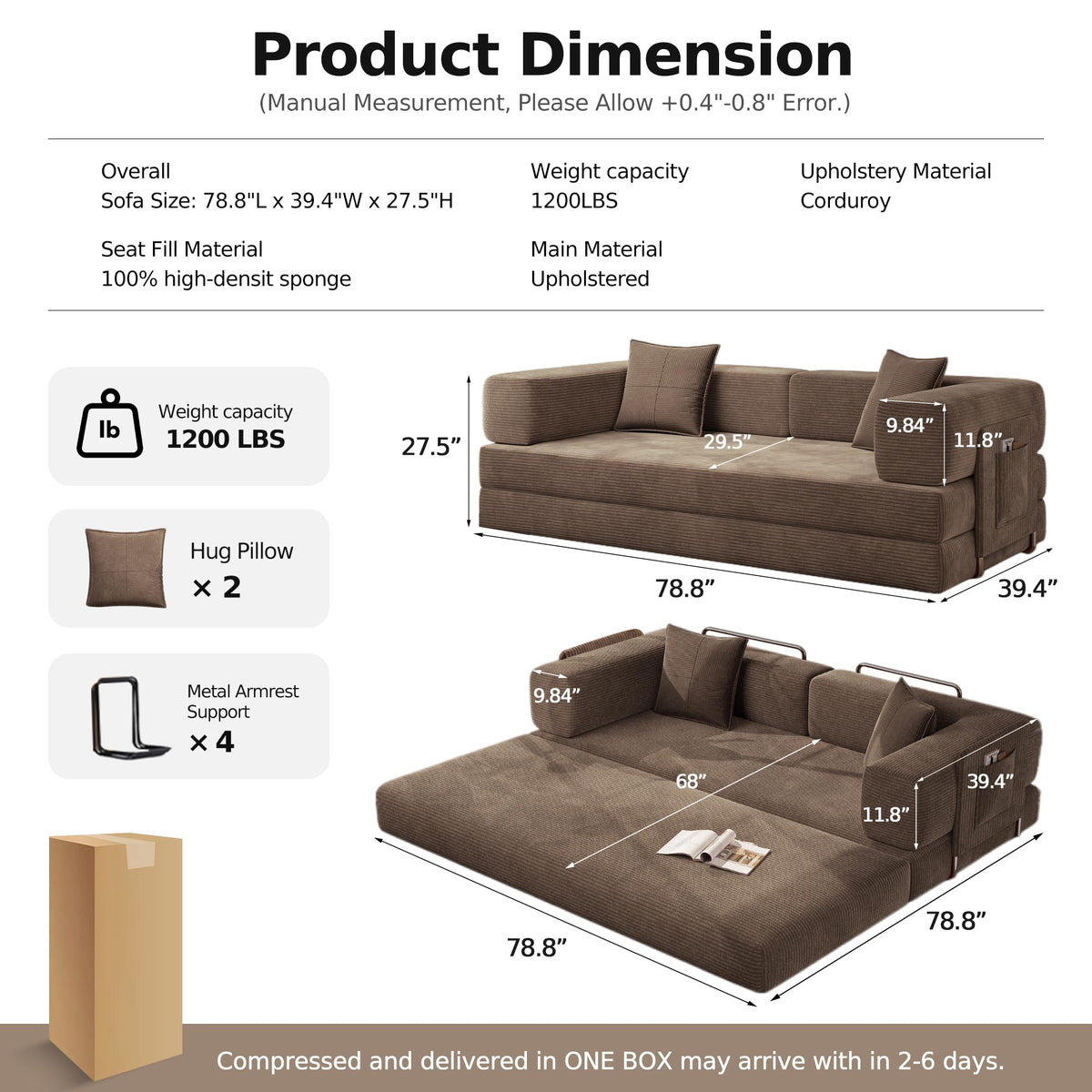 Convertible Futon Sofa Bed O137039