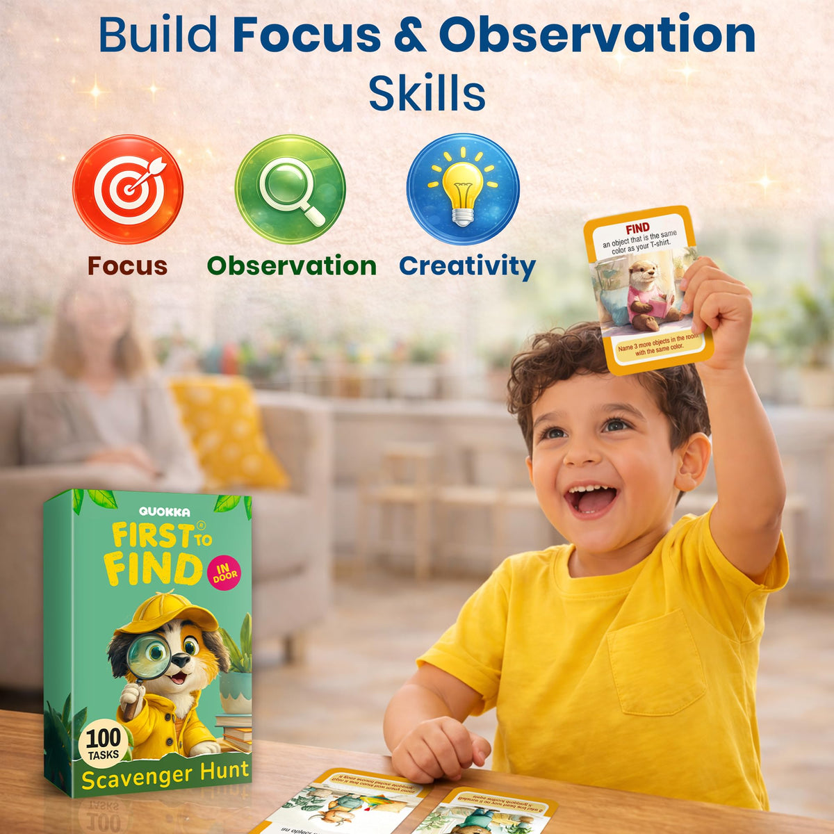 Kids Scavenger Hunt & Memory Matching Game S34278
