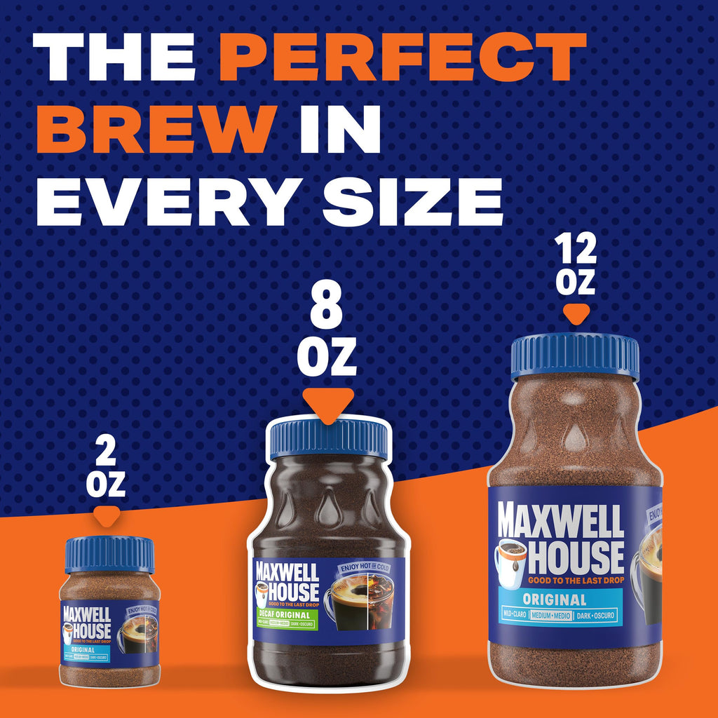 Instant Coffee, Original Roast Decaffeinated, 8 oz Jar L82899