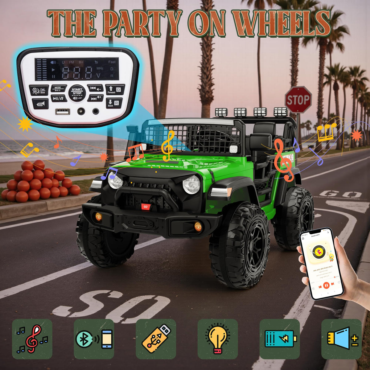 24V 2 Seater 4x4 Electric Ride on Truck O394
