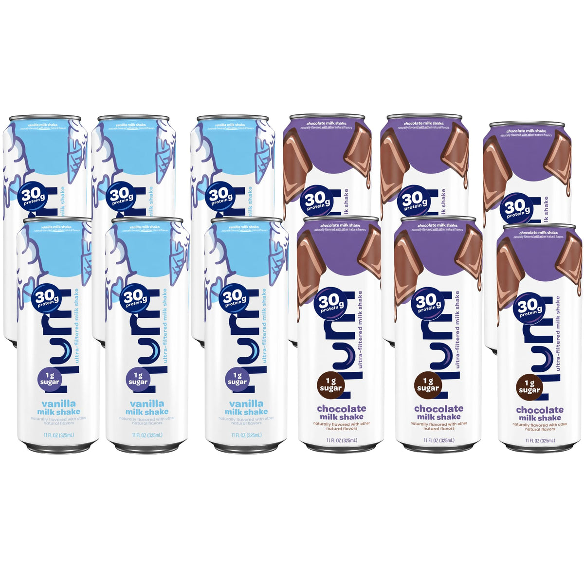 Filtered Protein Milk Shake Variety Pack, 12 Cans S4147