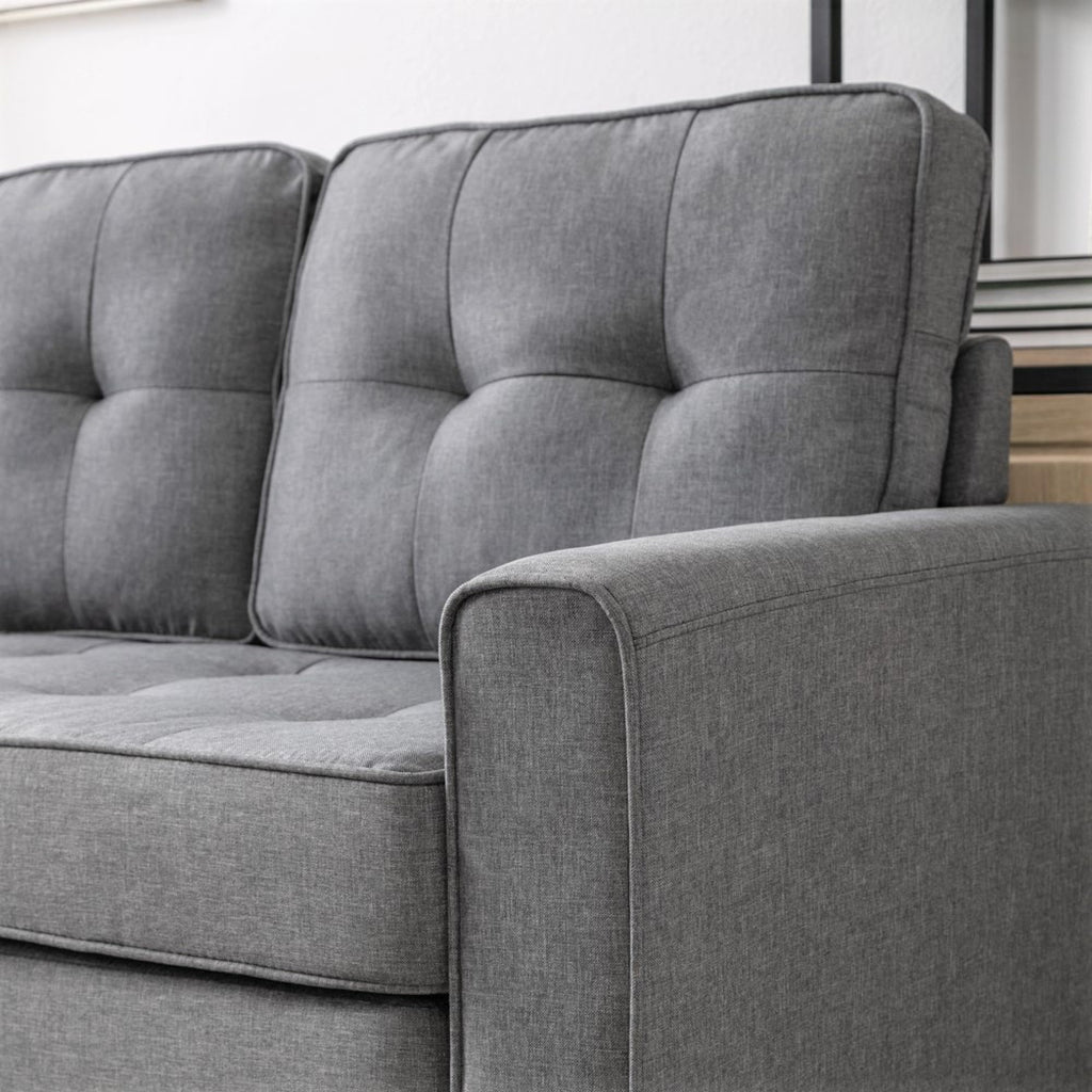 58 Inch Light Gray Upholstered Sleeper Sofa Bed U380