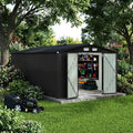 10x14 ft Metal Outdoor Storage Shed S988