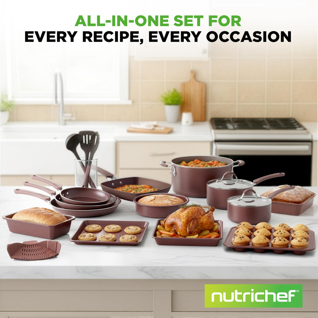 20 Piece Non Stick Cookware and Bakeware Set F8935