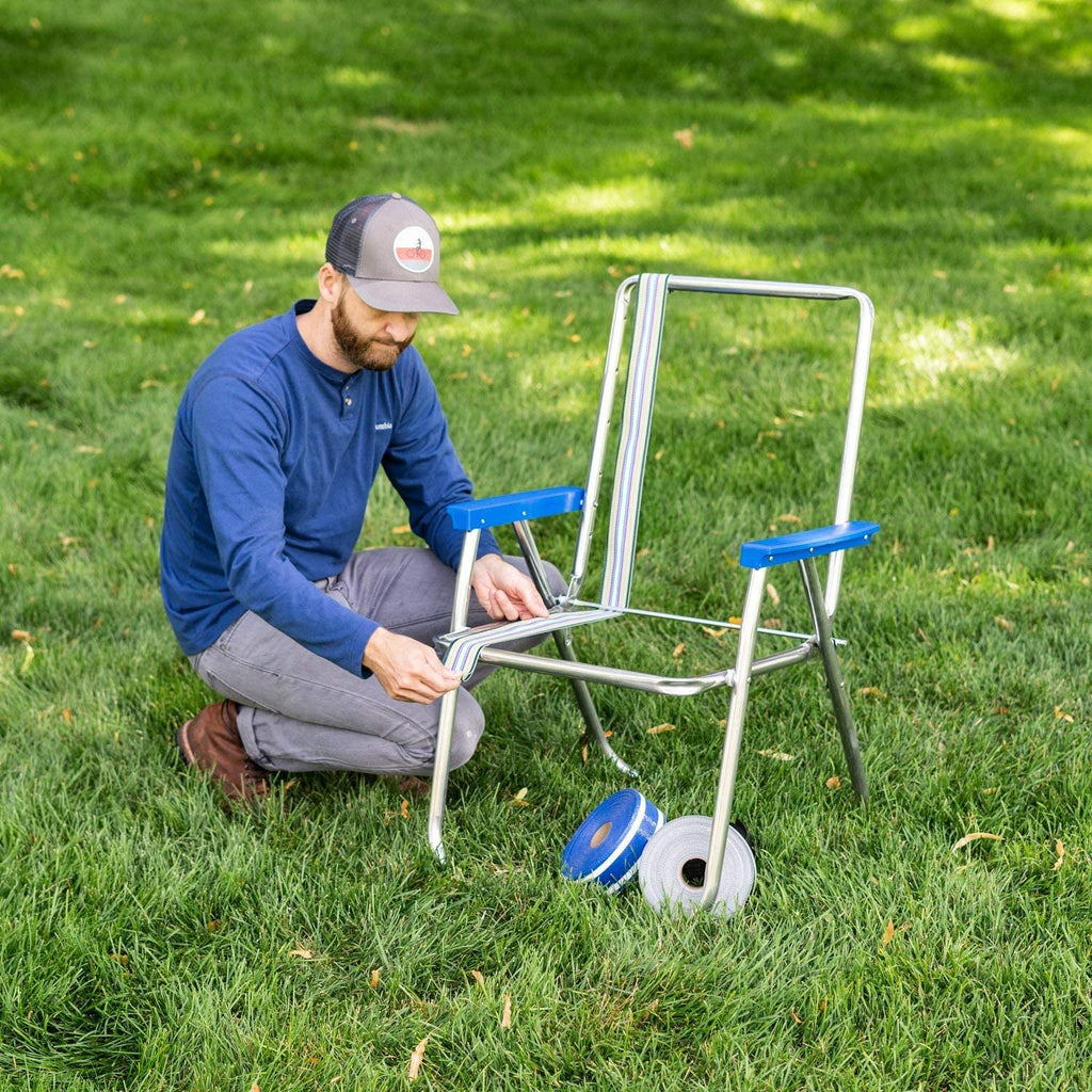 Blue 3" x 50' Lawn Chair Webbing D236827