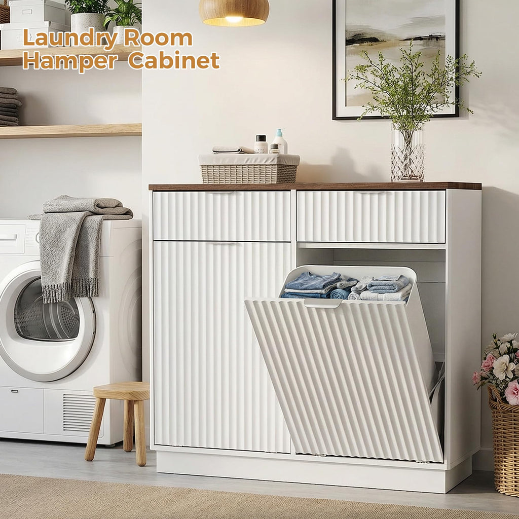 20 Gallon Tilt Out Trash Cabinet with 2 Drawers F742