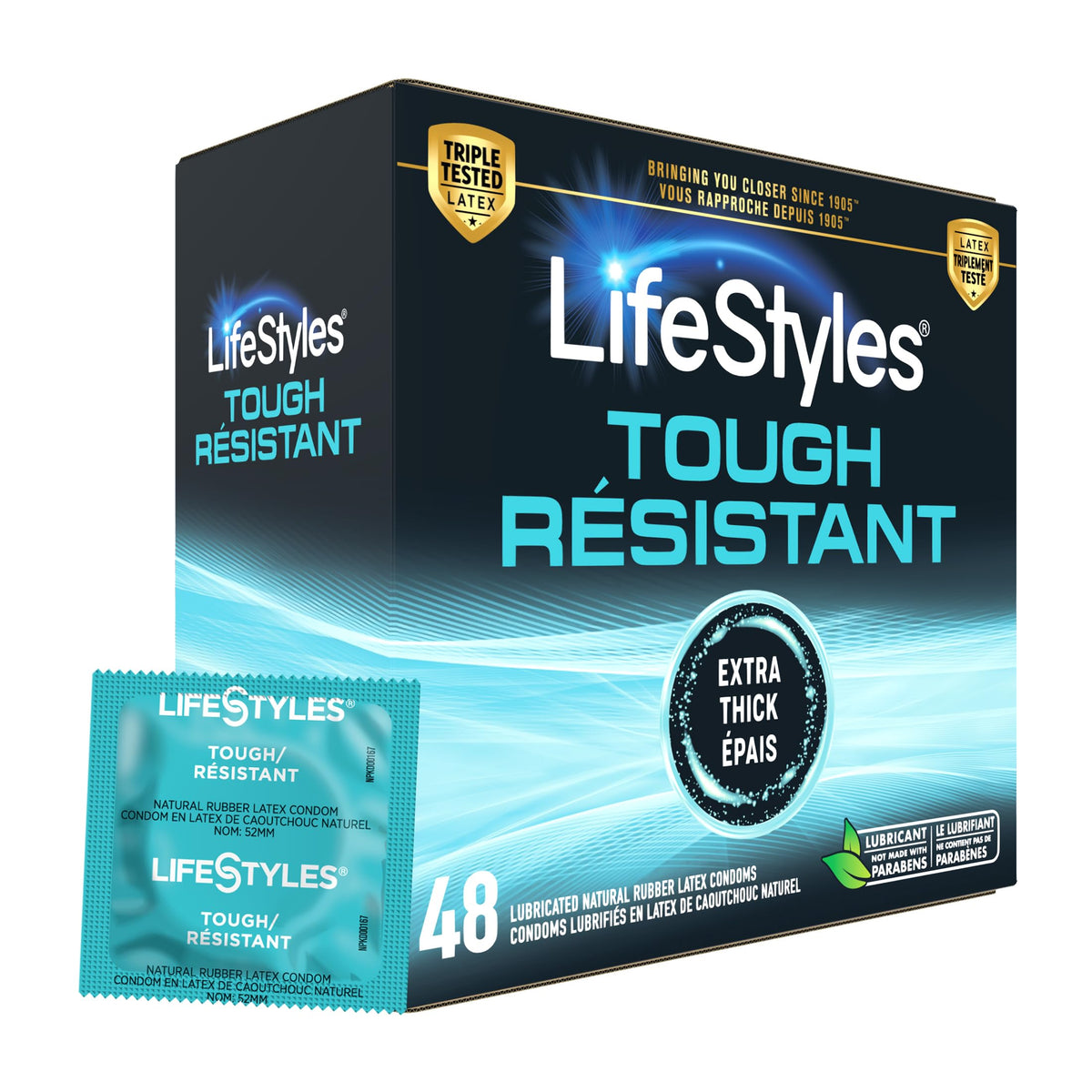 Natural Rubber Lubricated Condoms 48 Count N7952