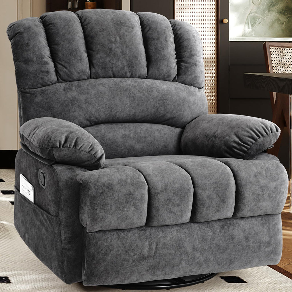 Oversized Manual Swivel Rocker Recliner Chair S7302