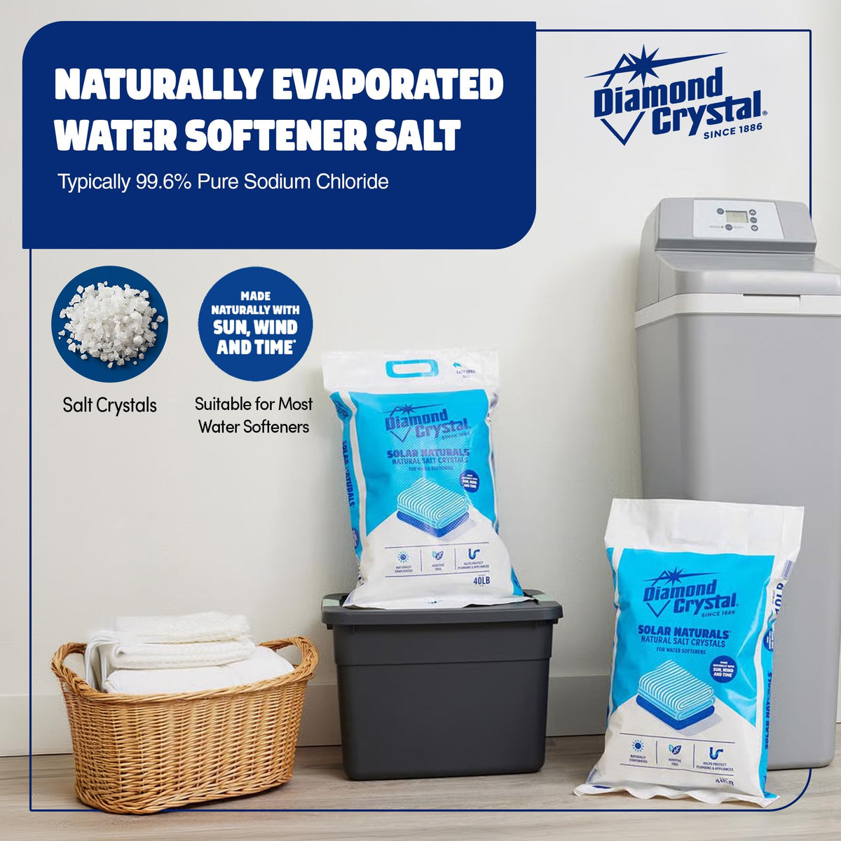 4 Pack Water Softener Salt, 40 lbs R916591