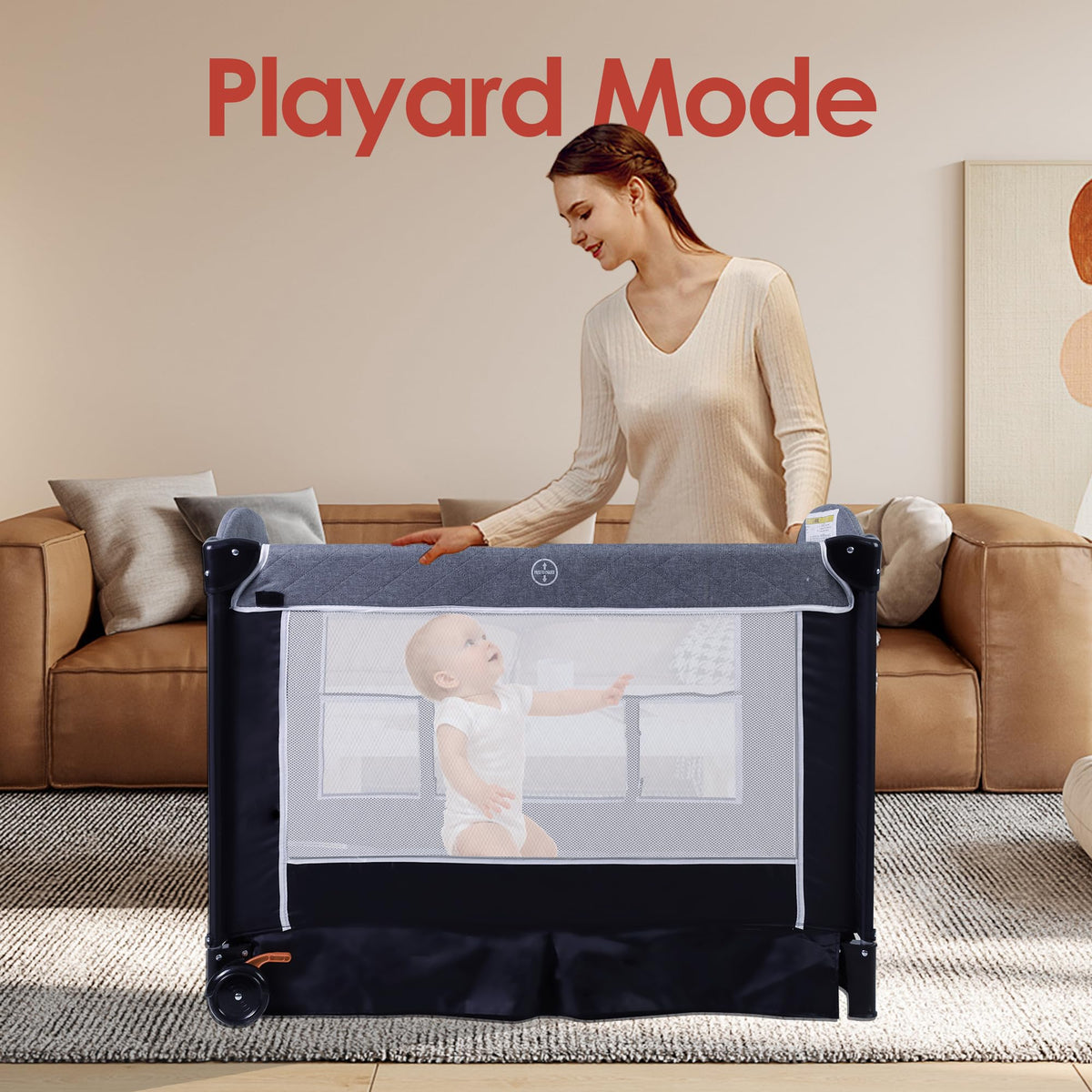 4 in 1 Portable Playard Baby Bassinet I725