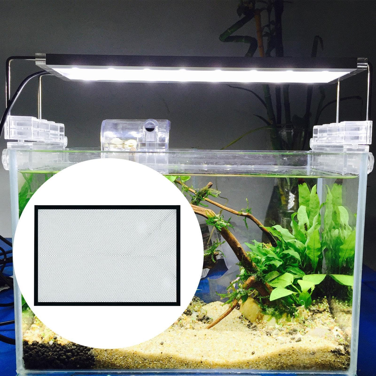 5mm Mesh Clear Aquarium Screen Top Cover 60x45cm A94745