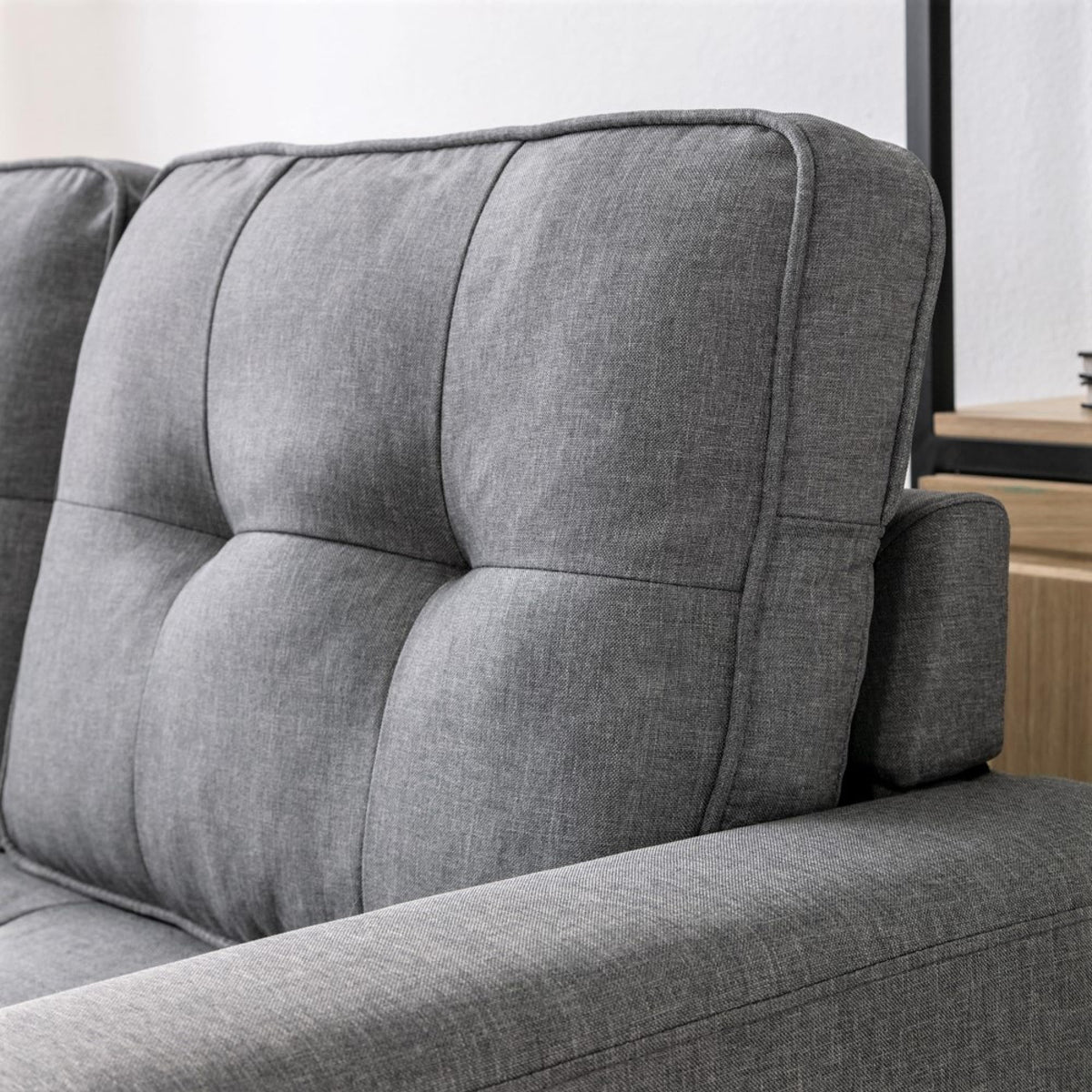 58 Inch Light Gray Upholstered Sleeper Sofa Bed U380