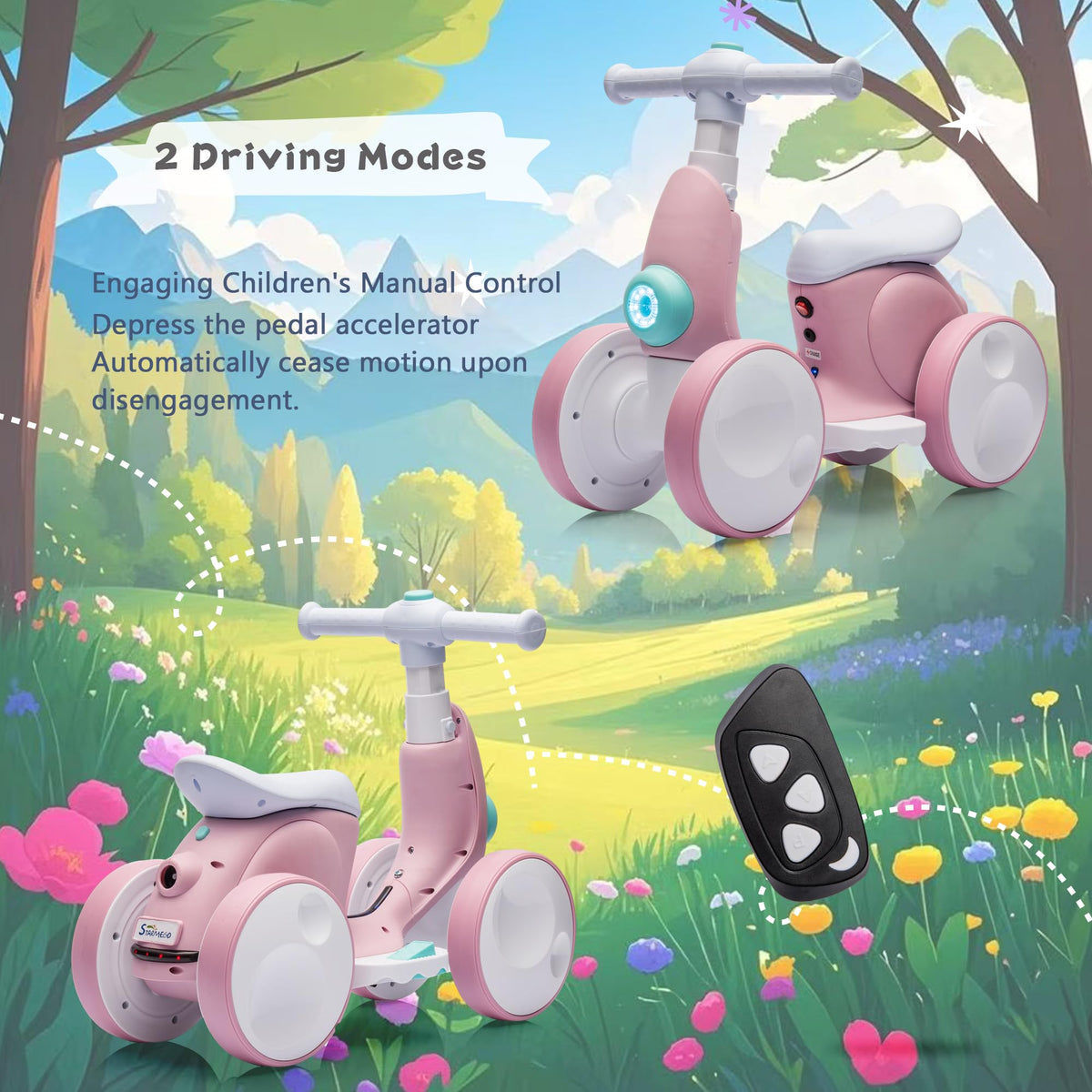 Pink Electric Balance Bike D90533