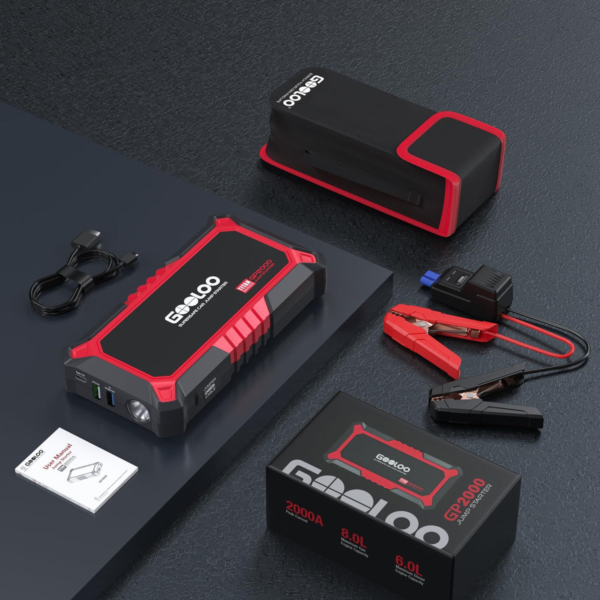 12V 2000A Portable Jump Starter L729919