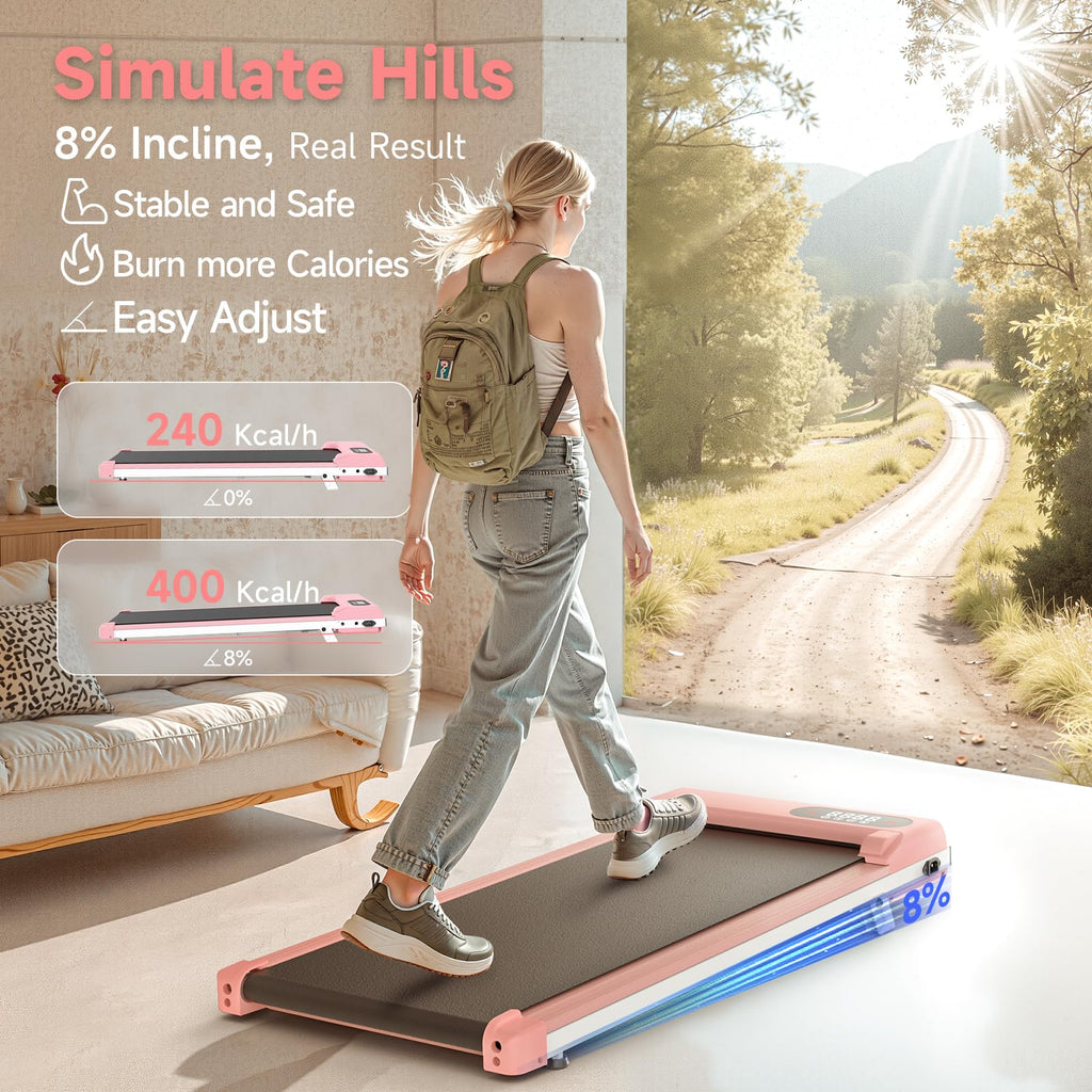 Incline Walking Pad with 8% Incline & 2.5HP P125693