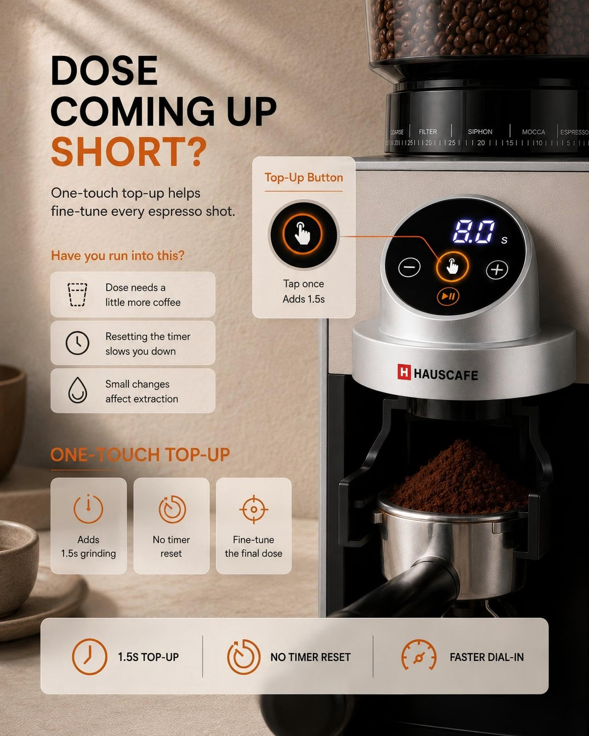 Electric Burr Coffee Grinder with 51 Grind Settings P6412