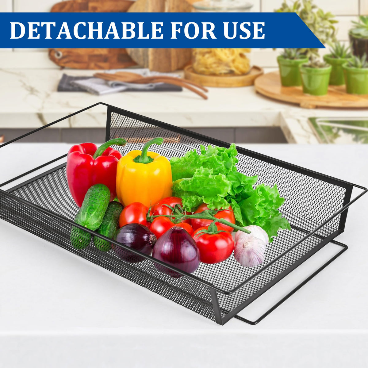 3 Tier Rectangular Metal Fruit Basket S645176