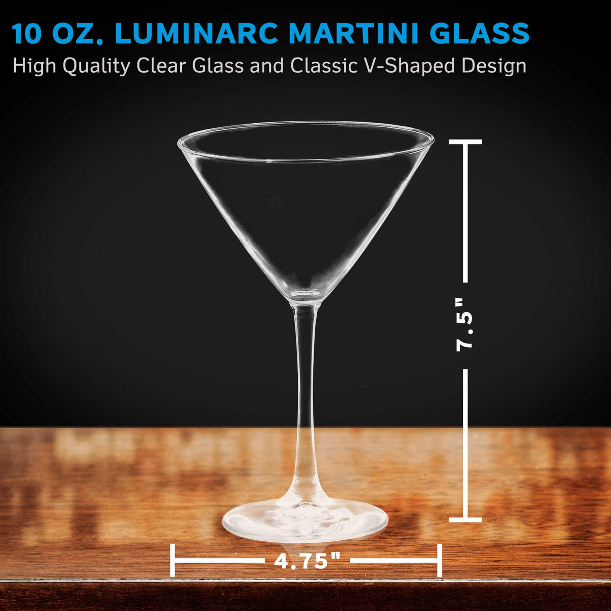 10 oz. Set of 10 Martini Glasses R646747
