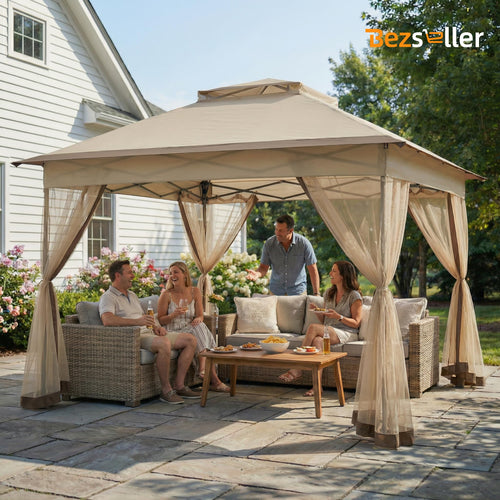 11x11 Pop Up Gazebo with Mosquito Netting H102810
