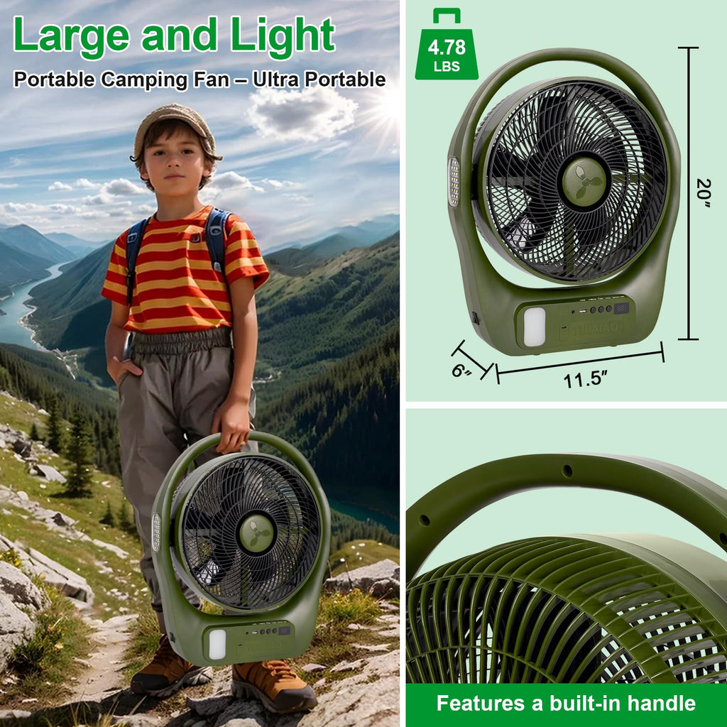 45000mAh Battery Operated Camping Fan H801321