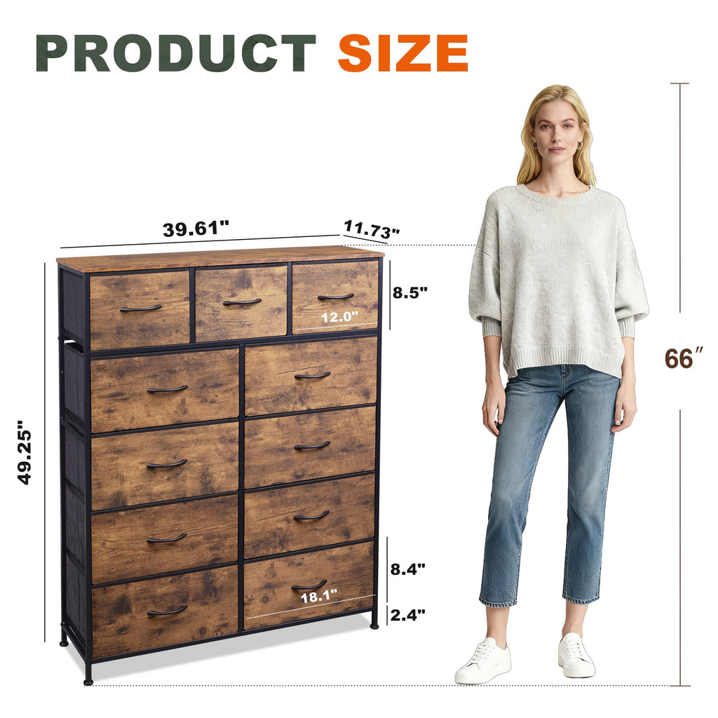 Entertainment Center with 11 Fabric Drawers C2721