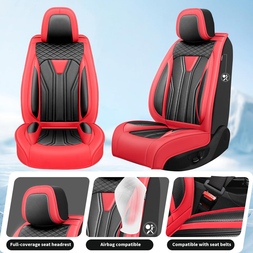 Red & Black Car Seat Covers I578