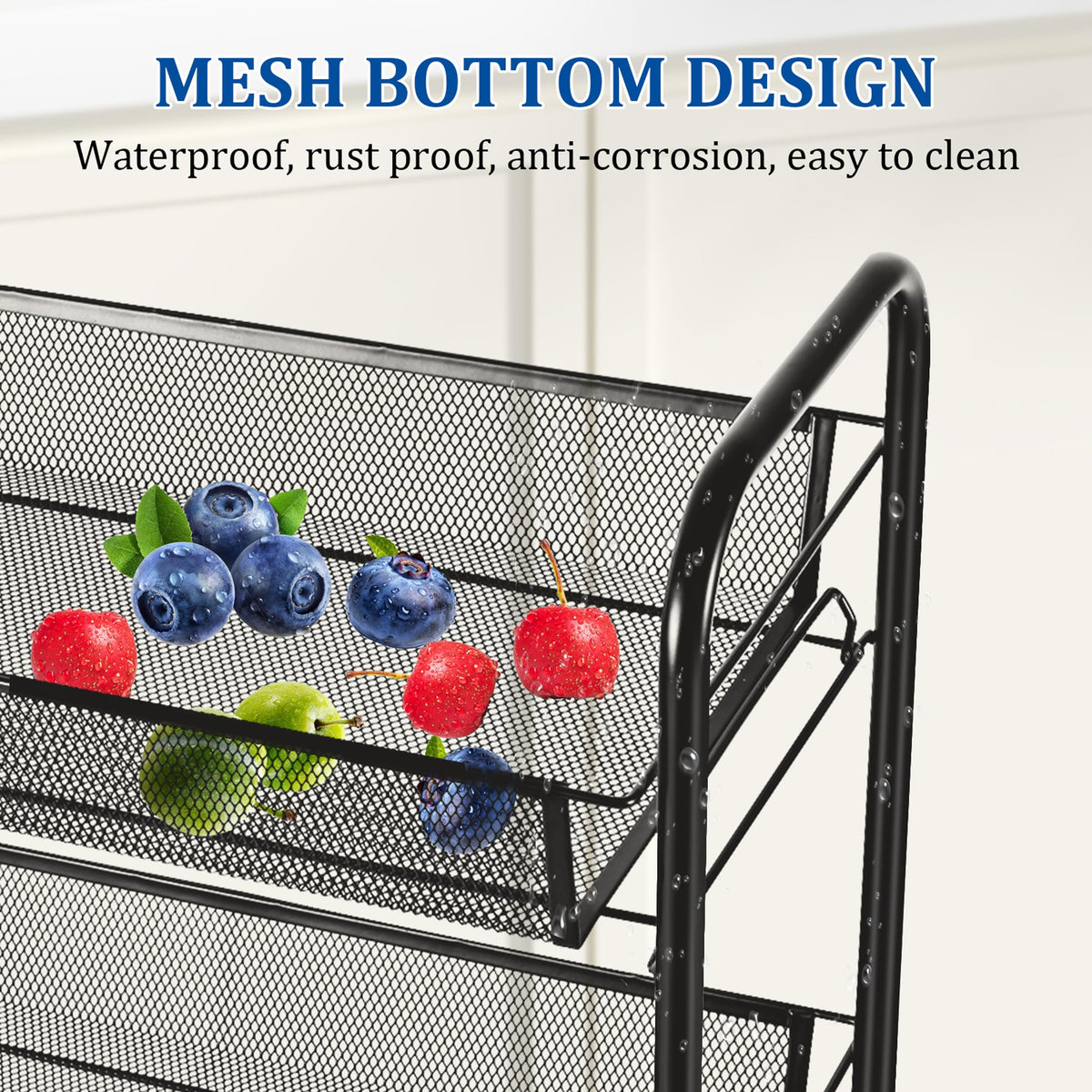 3 Tier Rectangular Metal Fruit Basket S645176