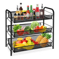 3 Tier Rectangular Metal Fruit Basket S645176