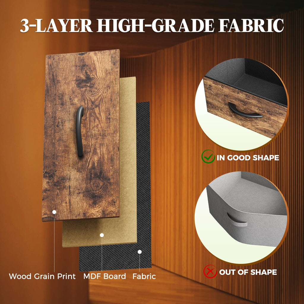 63 Inch Dresser with 10 Fabric Drawers S687