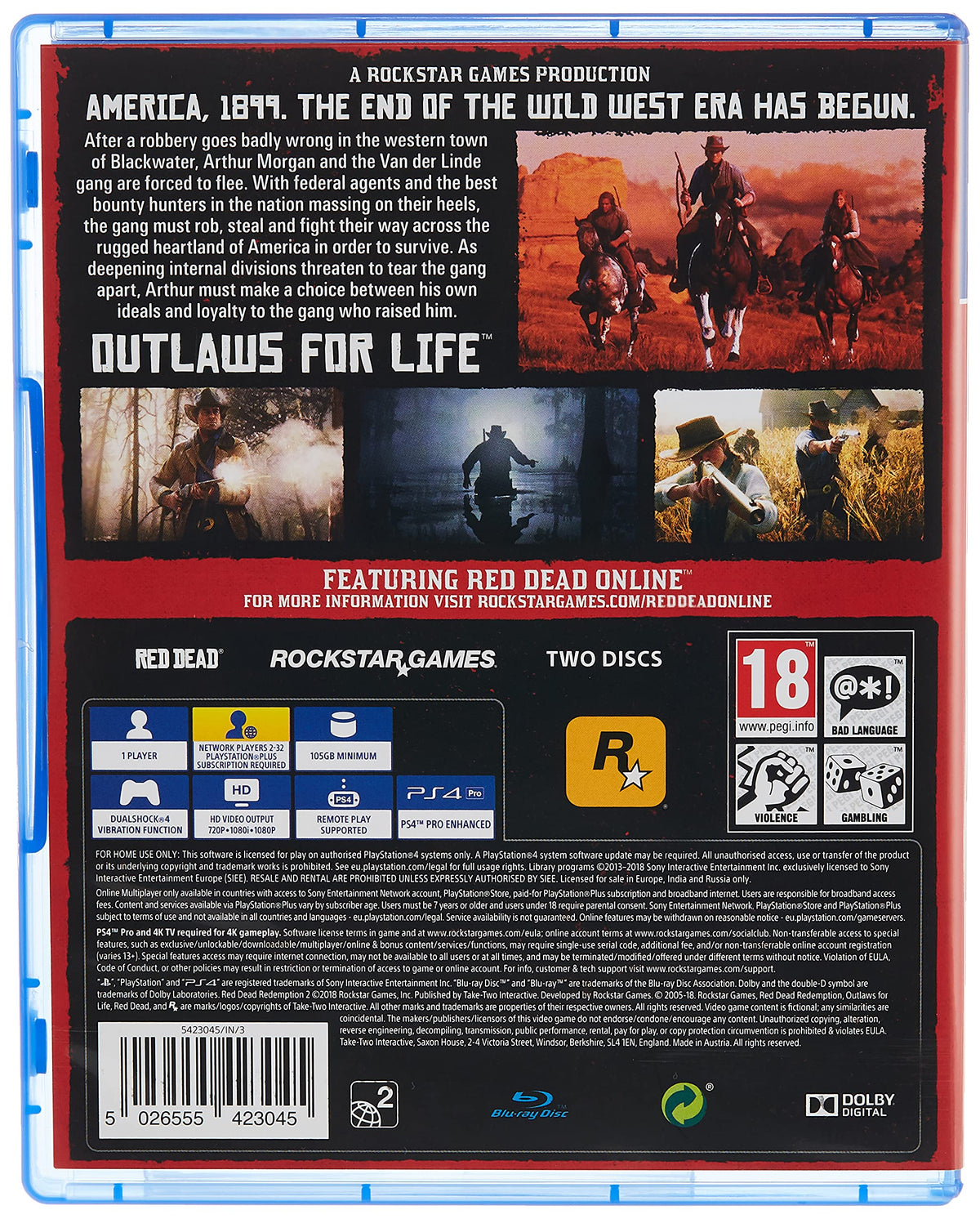 Red Dead Redemption 2 Playstation 4 Video Game T471822