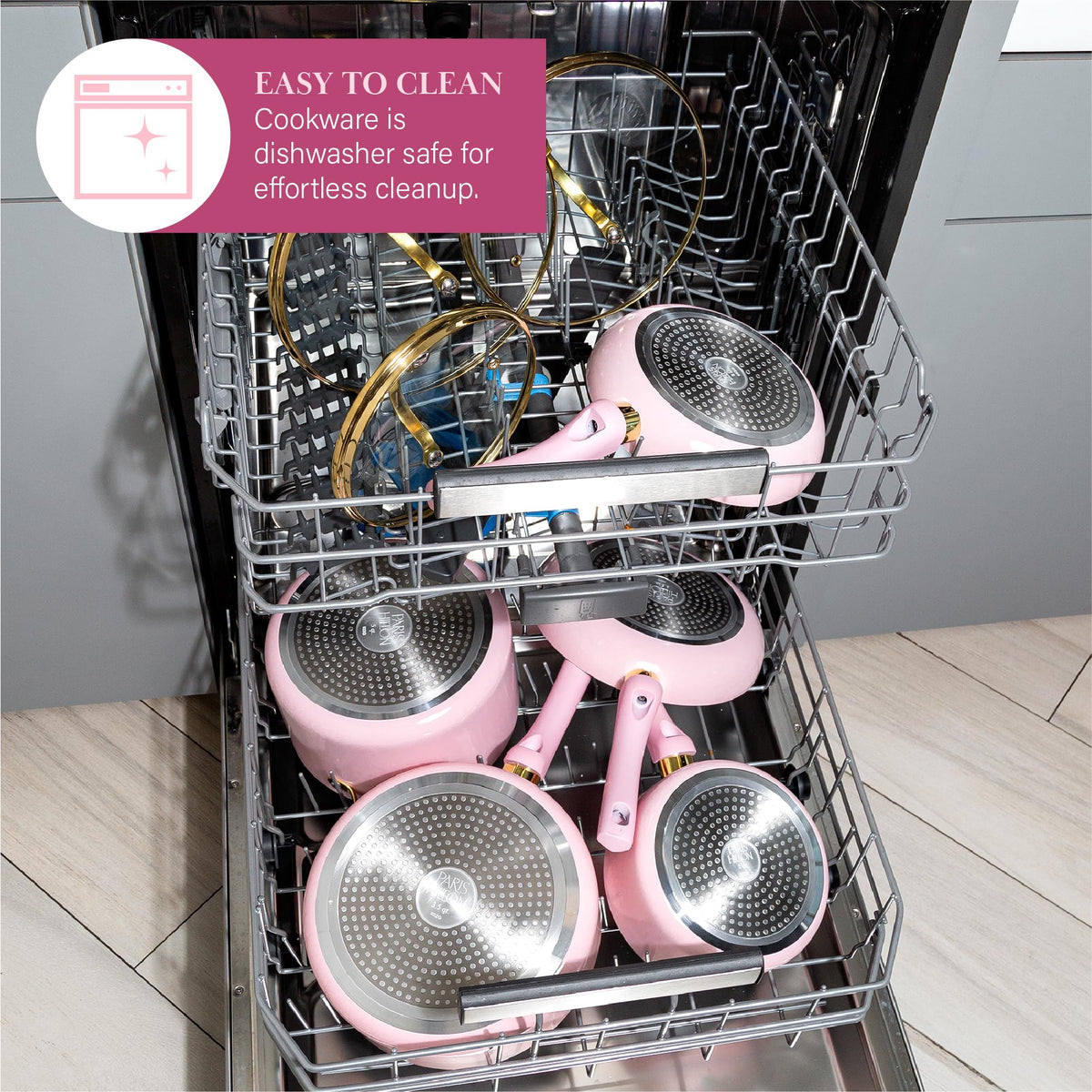 12 Piece Pink Nonstick Cookware Set K525